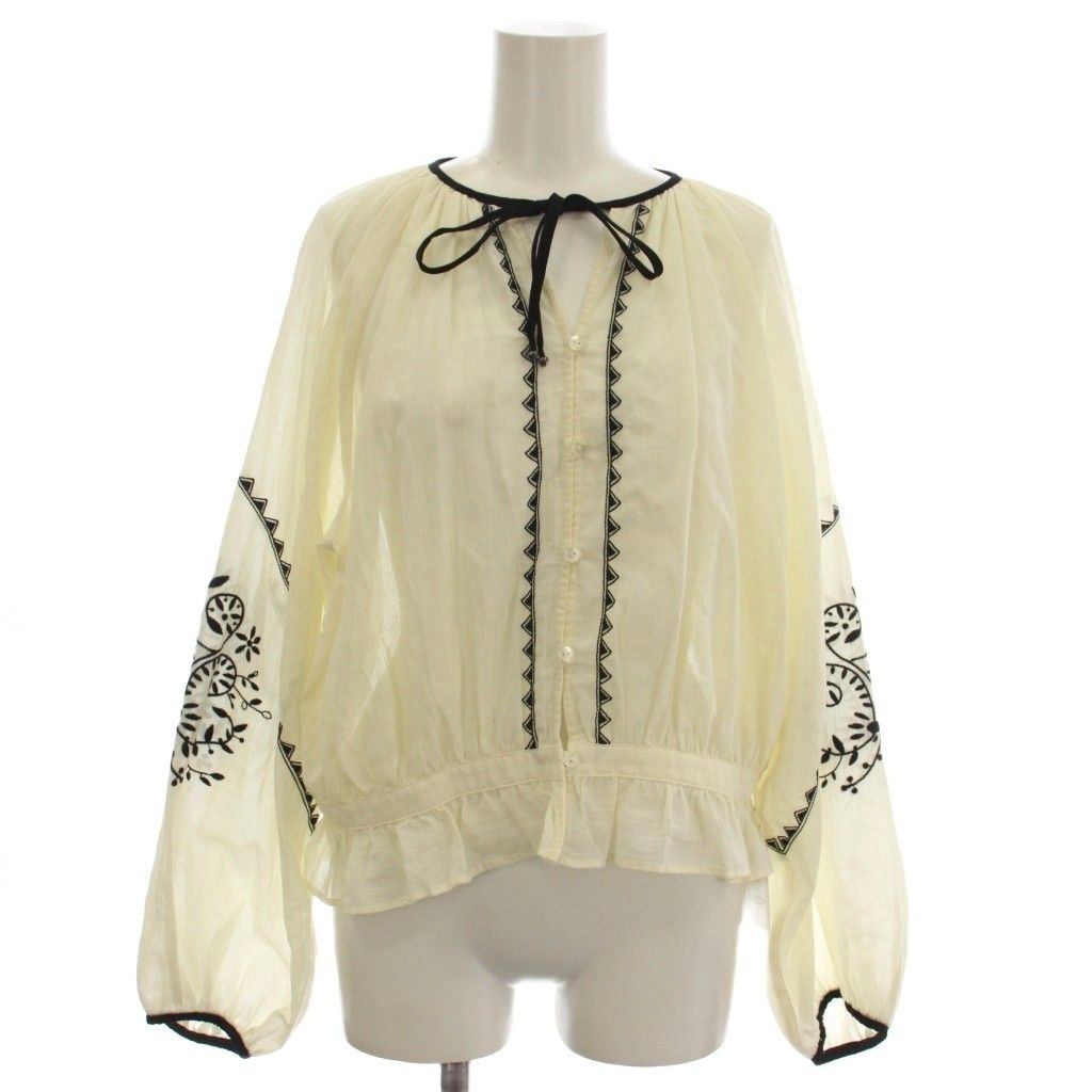 シンゾーン Shinzone 刺繍ブラウス EMBROIDERED BLOUSE シャツ 長袖 FO アイボリー 26SMSBL09 /☆G27