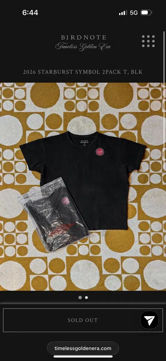 バードノート 2パック Tシャツ ブラック&ホワイト
