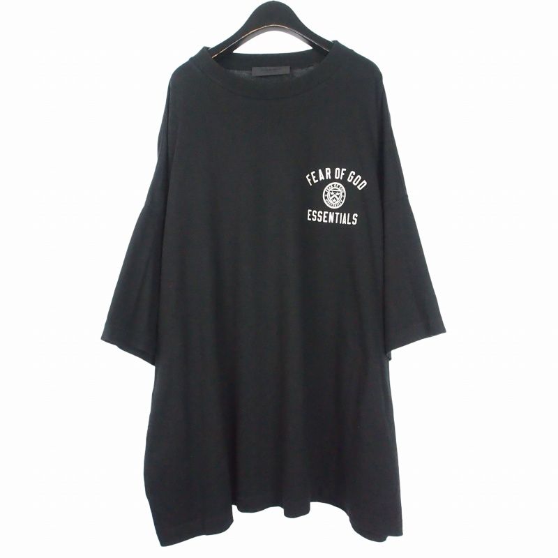 エフオージー フィアオブゴッド FOG FEAR OF GOD カレッジロゴ Tシャツ ジャージー クルーネック Tシャツ 半袖 XXL ブラック 黒