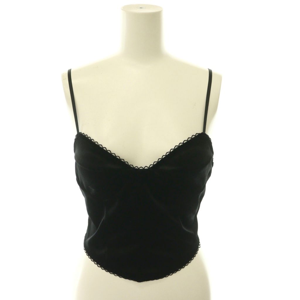 フェティコ FETICO VELOUR CORSET CAMI トップス キャミソール クロップド ベロア 1 ブラック /CX ■OS