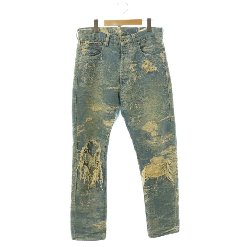ターク TAAKK DENIM STRETCH SKINNY DENIM デニムパンツ ジーンズ ダメージ加工 ボタンフライ 2 ライトブルー /HS ■OS ■SH