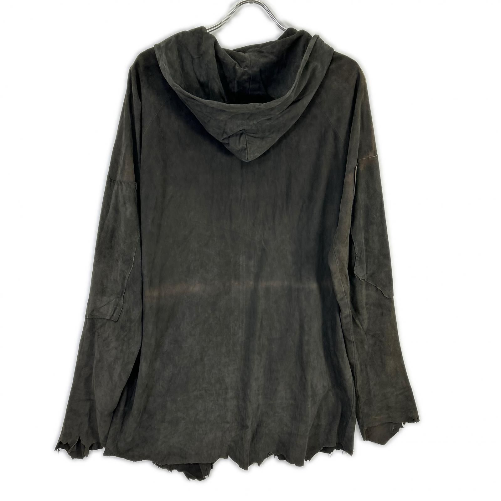 GREG LAUREN グレッグローレン チャコール スエード COAL フーディ