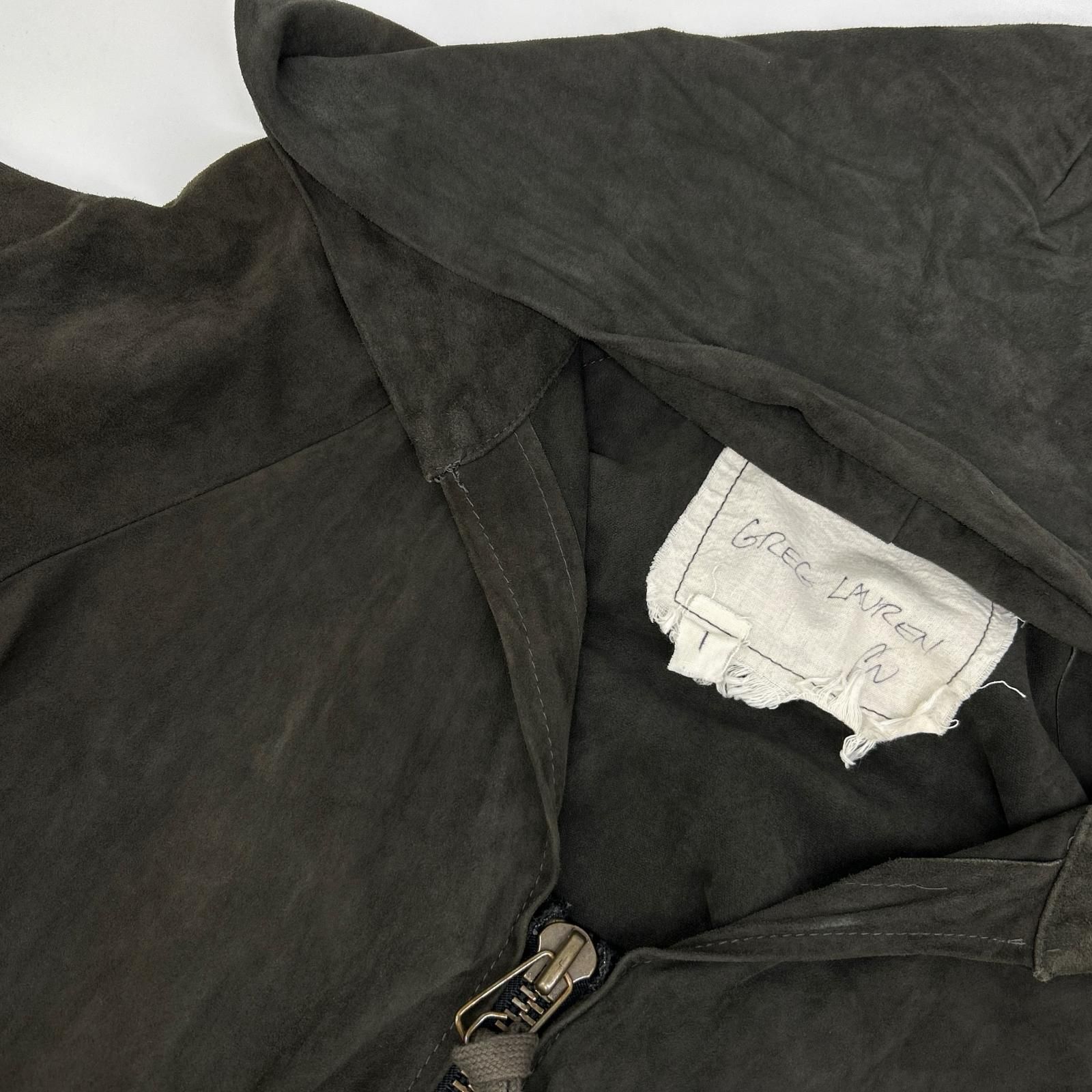 GREG LAUREN グレッグローレン チャコール スエード COAL フーディ