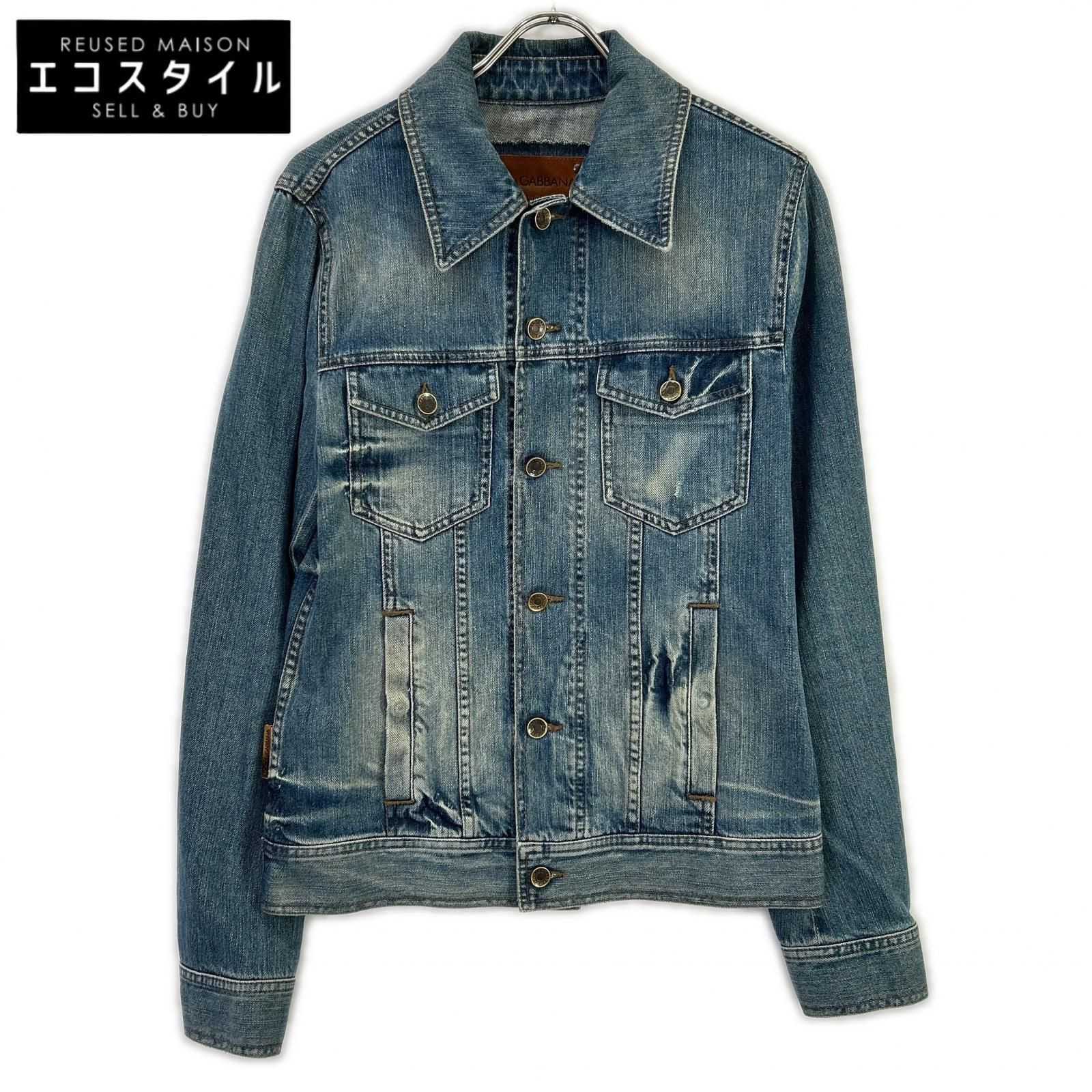 DOLCE&GABBANA　ドルチェアンドガッバーナ　G9B81D インディゴ ポケット付 デニムジャケット　46