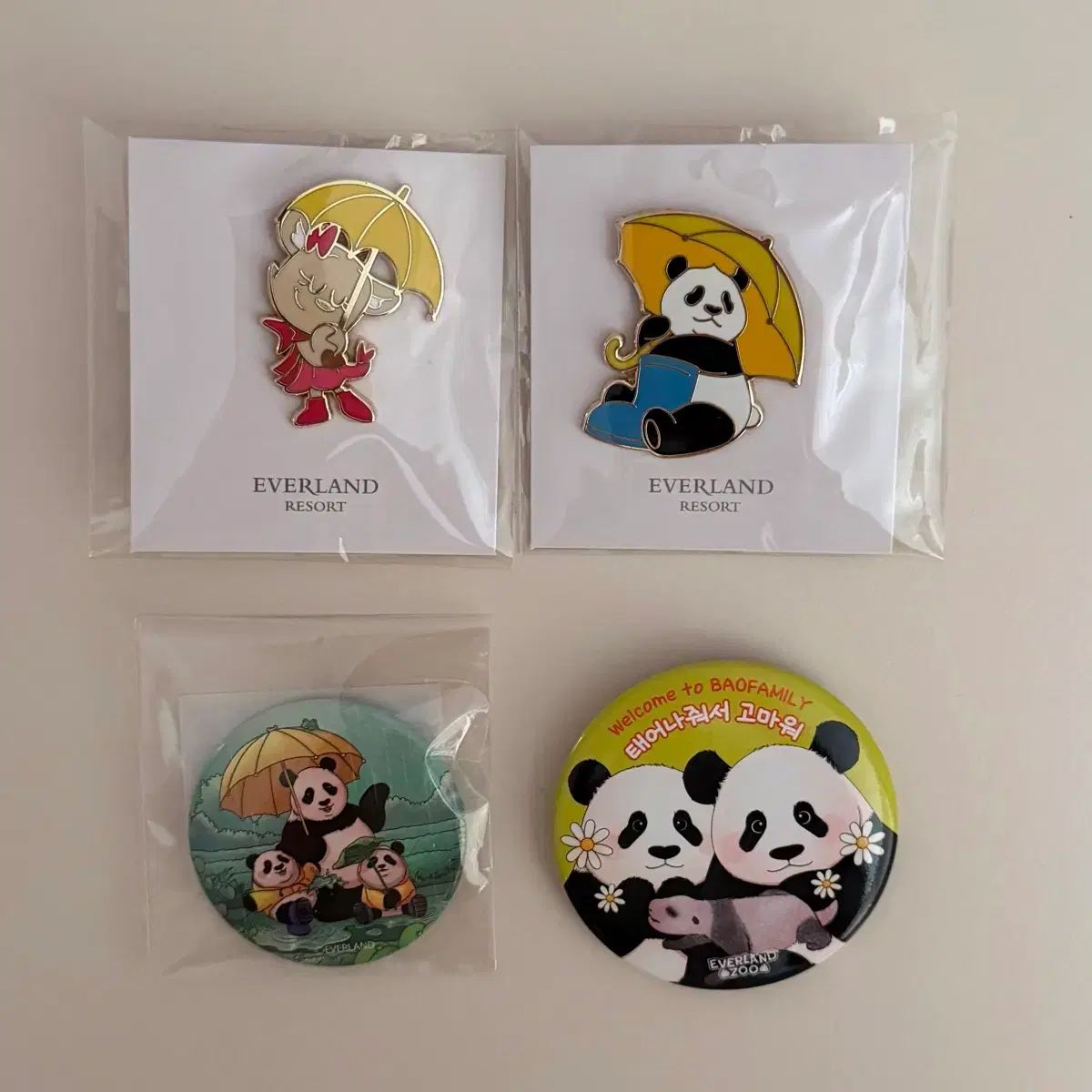 EVERLAND レイン バッジ 3種 + 生まれてきてくれてありがとう バッジ