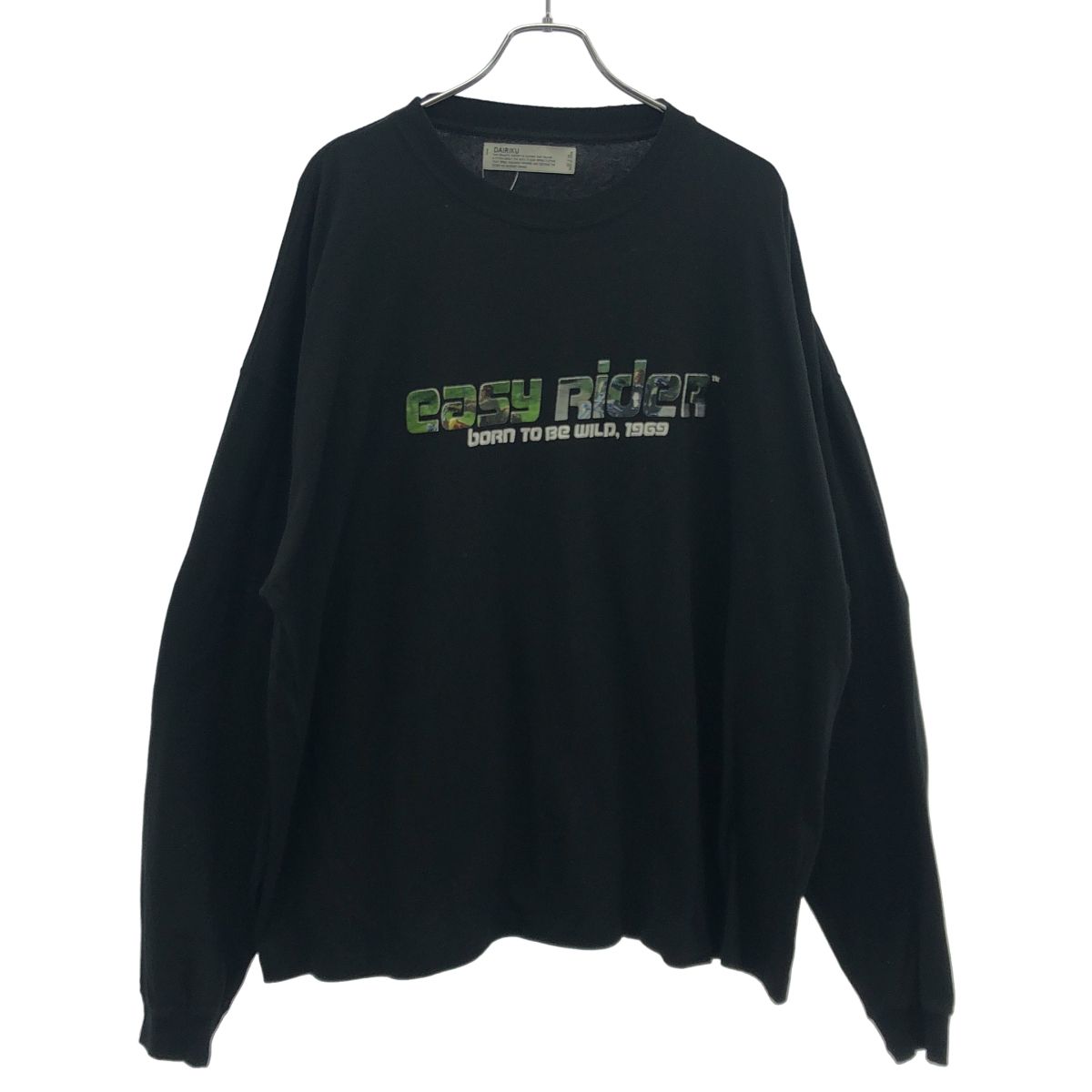 DAIRIKU ダイリク 25SS easy Rider Embroidery & Print Tee オーバーサイズロングスリーブTシャツ 25SS ER-1 ブラック F