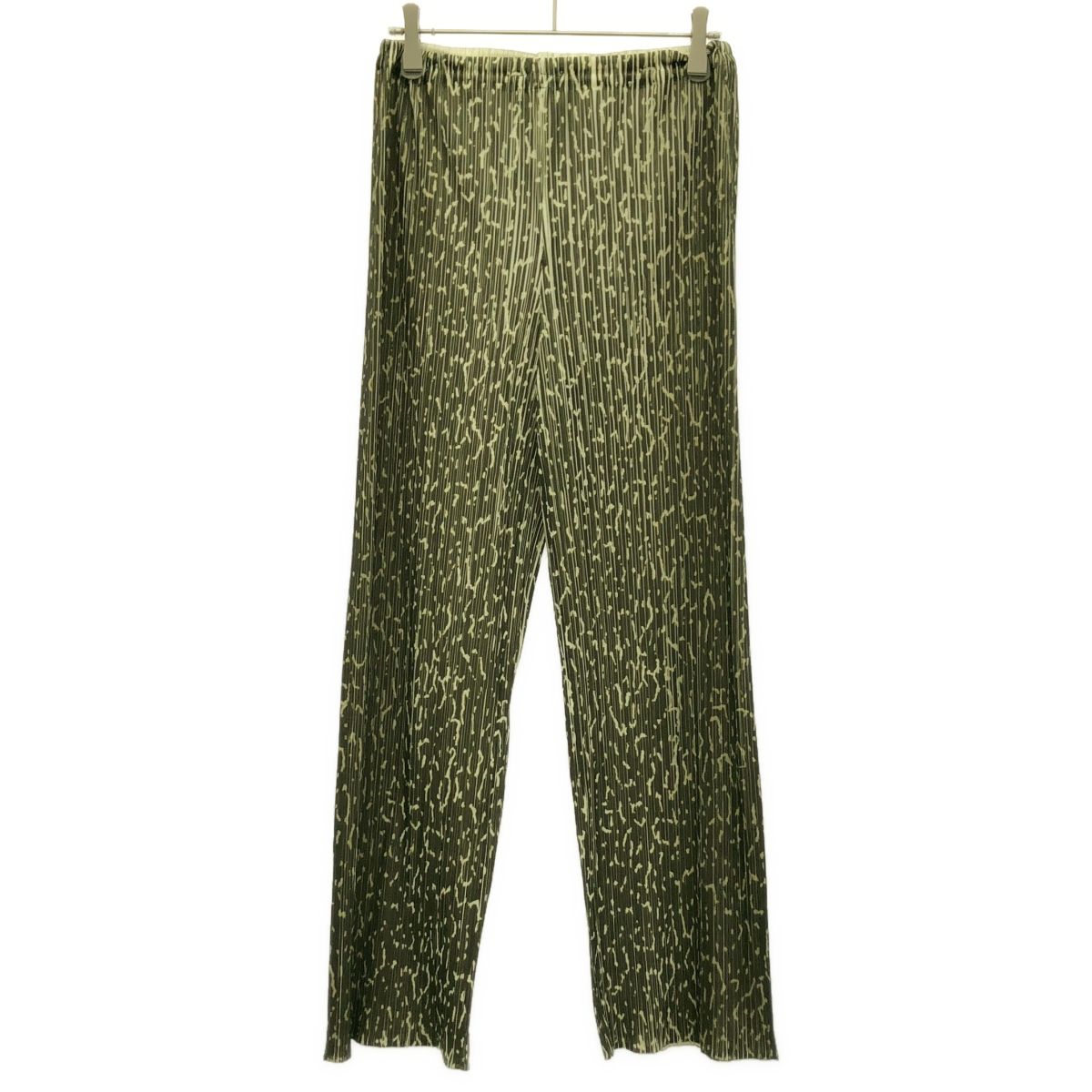 【希少・サンプル品】PLEATS PLEASE レア総柄プリーツパンツ フリンジ PLEATS PLEASE ISSEY MIYAKE プリーツプリーズ イッセイミヤケ 総柄