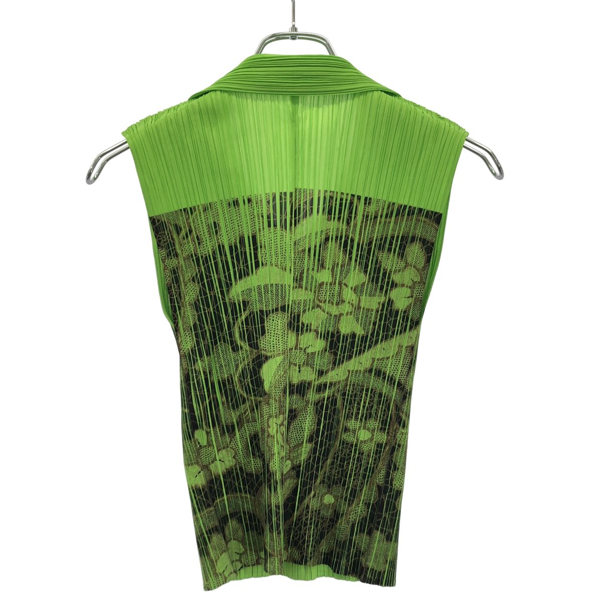 PLEATS PLEASE ノースリーブシャツ PLEATS PLEASE ISSEY MIYAKE プリーツプリーズ イッセイミヤケ 和画