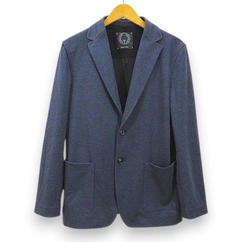 T-JACKET ティージャケット テーラード シングル ジャケット S グレー系 サイドポケット 無地 イタリア製