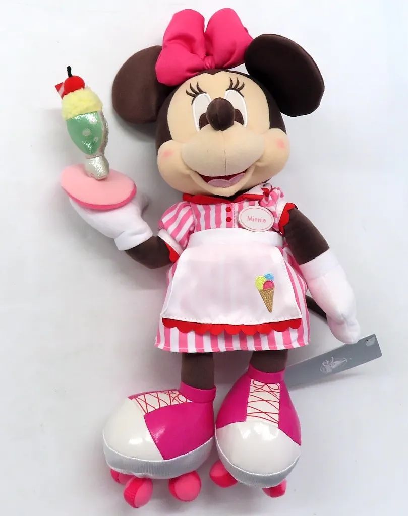 [Used] Plush Minnie Mouse (Ice Cream Parlor) Plush Toy “Disney” Disney Store Limited