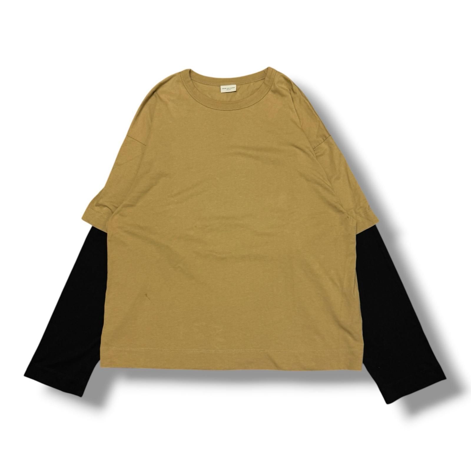 DRIES VAN NOTEN レイヤードカットソー 長袖Tシャツ ドリスヴァンノッテン ベージュ M （18936M）