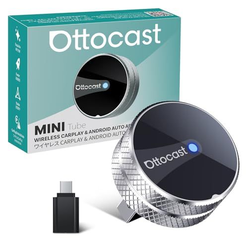 【公式】Ottocast Mini Tube オットキャスト ワイヤレスCarPlay/Android auto アダプター ２回目自動接続可 iPhone・Android Auto両対応 Siri/Googleマップ/Spotify/LIN a7afbd29