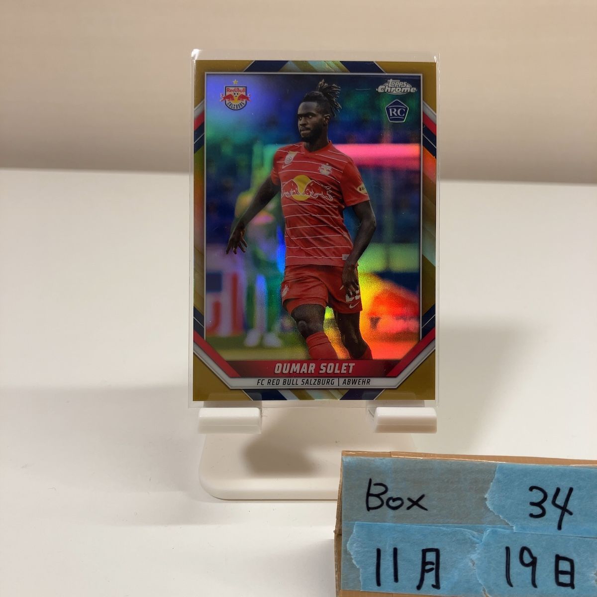 2022 Topps Chrome Oumar Solet 06/10 FC Red Bull Salzburg Gold RC ルーキー Rookie カード