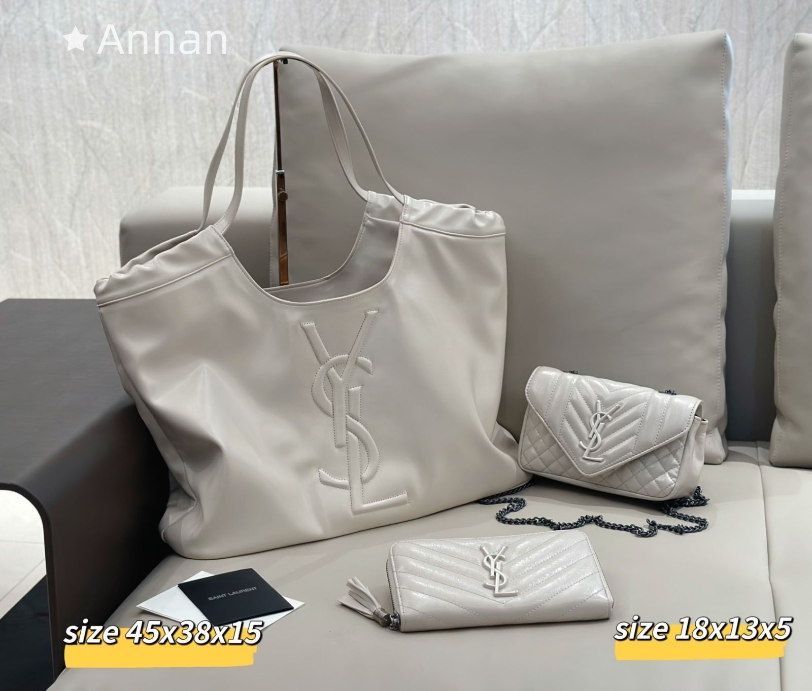 状態良★ Yves Saint Laurent YSL イヴサンローラン トートバッグショルダーバッグ 財布 3点セット