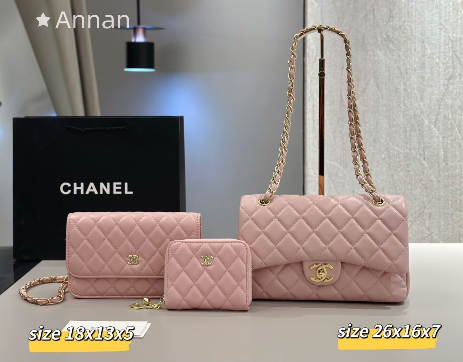 超美品 CHANEL シャネル ショルダーバッグ 財布 3点セットバッグ