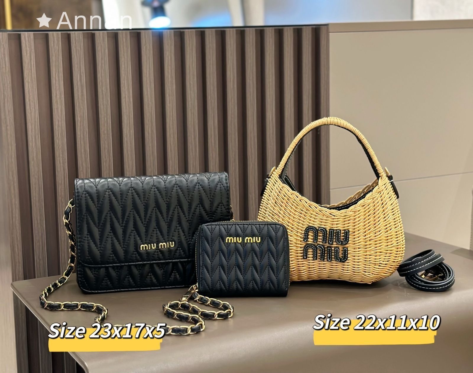 送料無料 ★MIU MIUミュウミュウ ショルダーバッグ 財布 3点セット