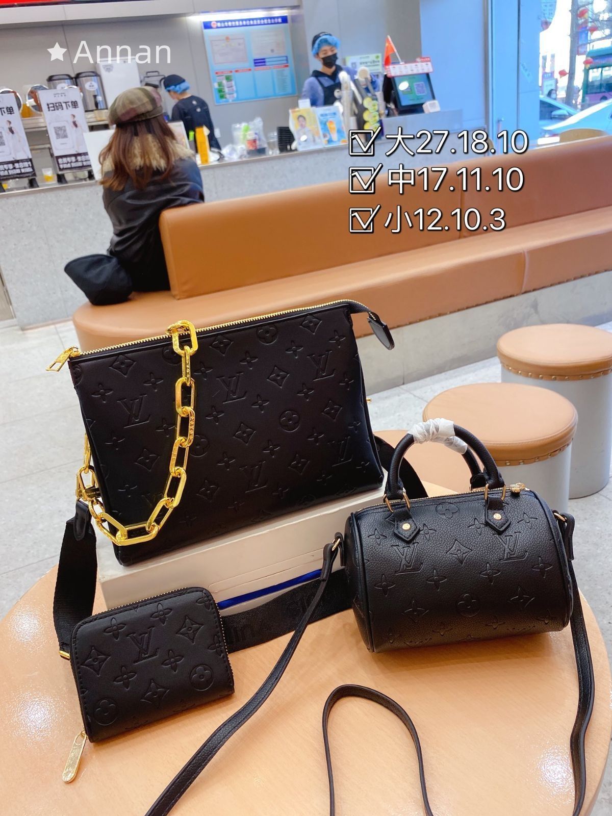 限界 美品LV LOUIS VUITTON ルイヴィトン ショルダーバッグ ハンドバッグ 財布 3点セットバッグ