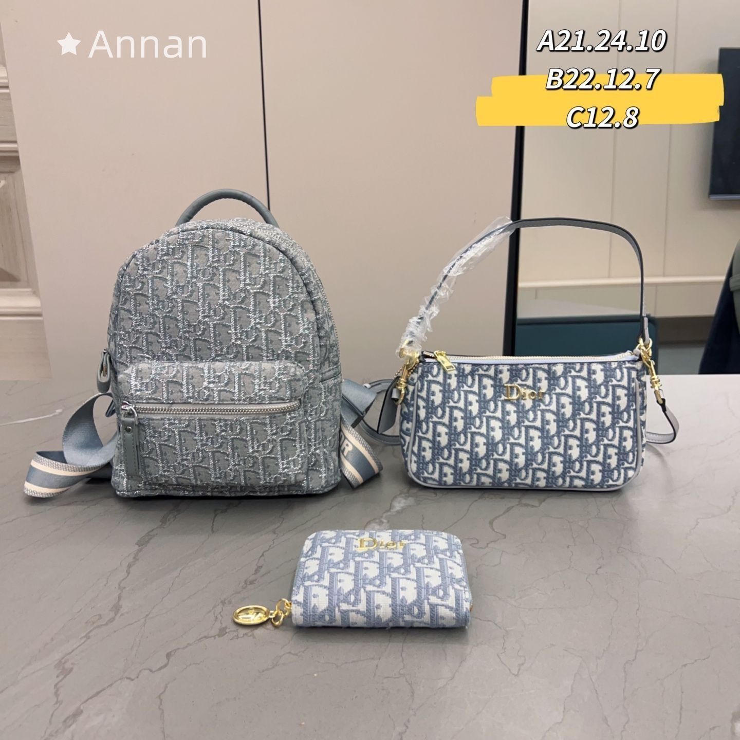 送料無料 Christian Dior クリスチャンディオール リュック ショルダーバッグ 財布 3点セットバッグ