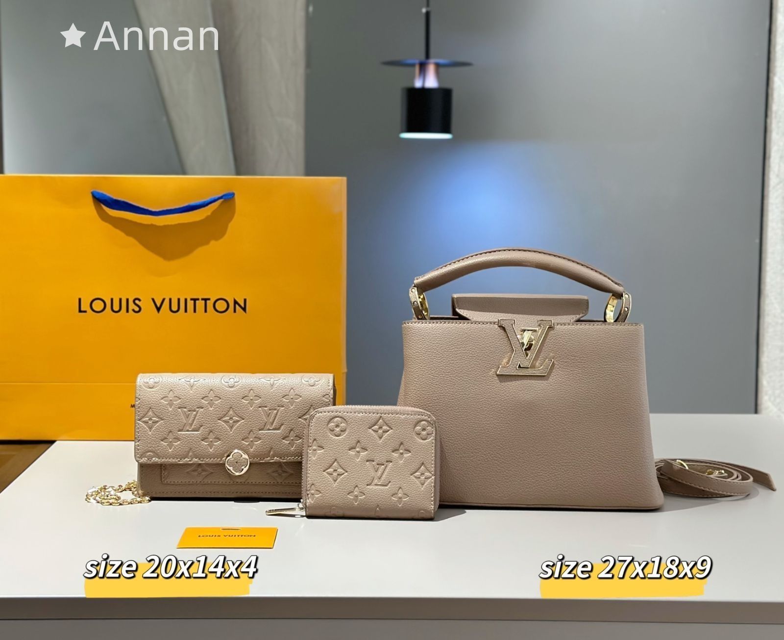 未使用に近い LV LOUIS VUITTON ルイヴィトン ショルダーバッグ ハンドバッグ 財布 3点セットバッグ