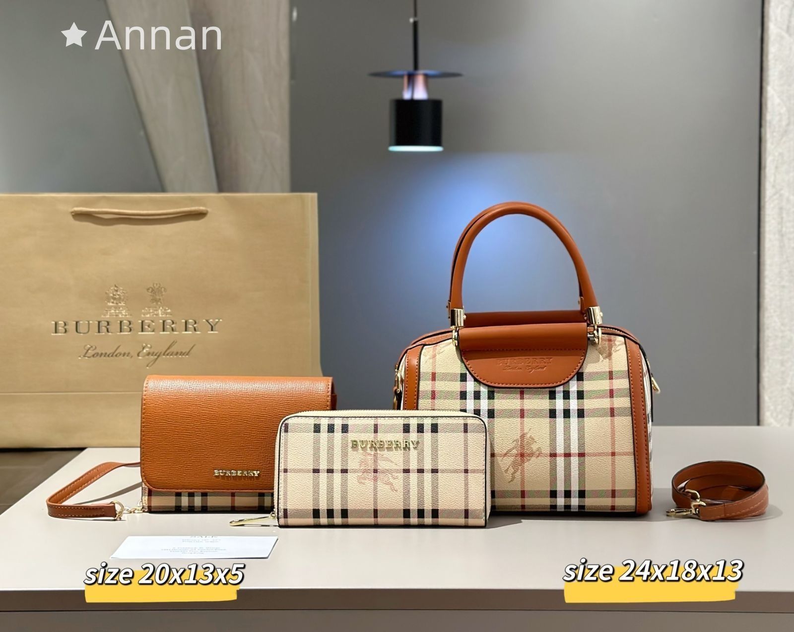 不動の人気 BURBERRY バーバリー ショルダーバッグ ハンドバッグ 財布 3点セットバッグ