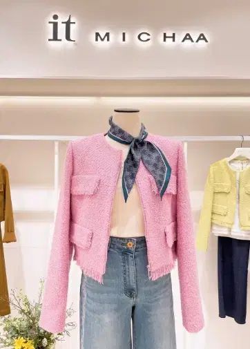 イッミシャ itMICHAA グリッター ツイード ショート ジャケット 66 サイズ 正規品