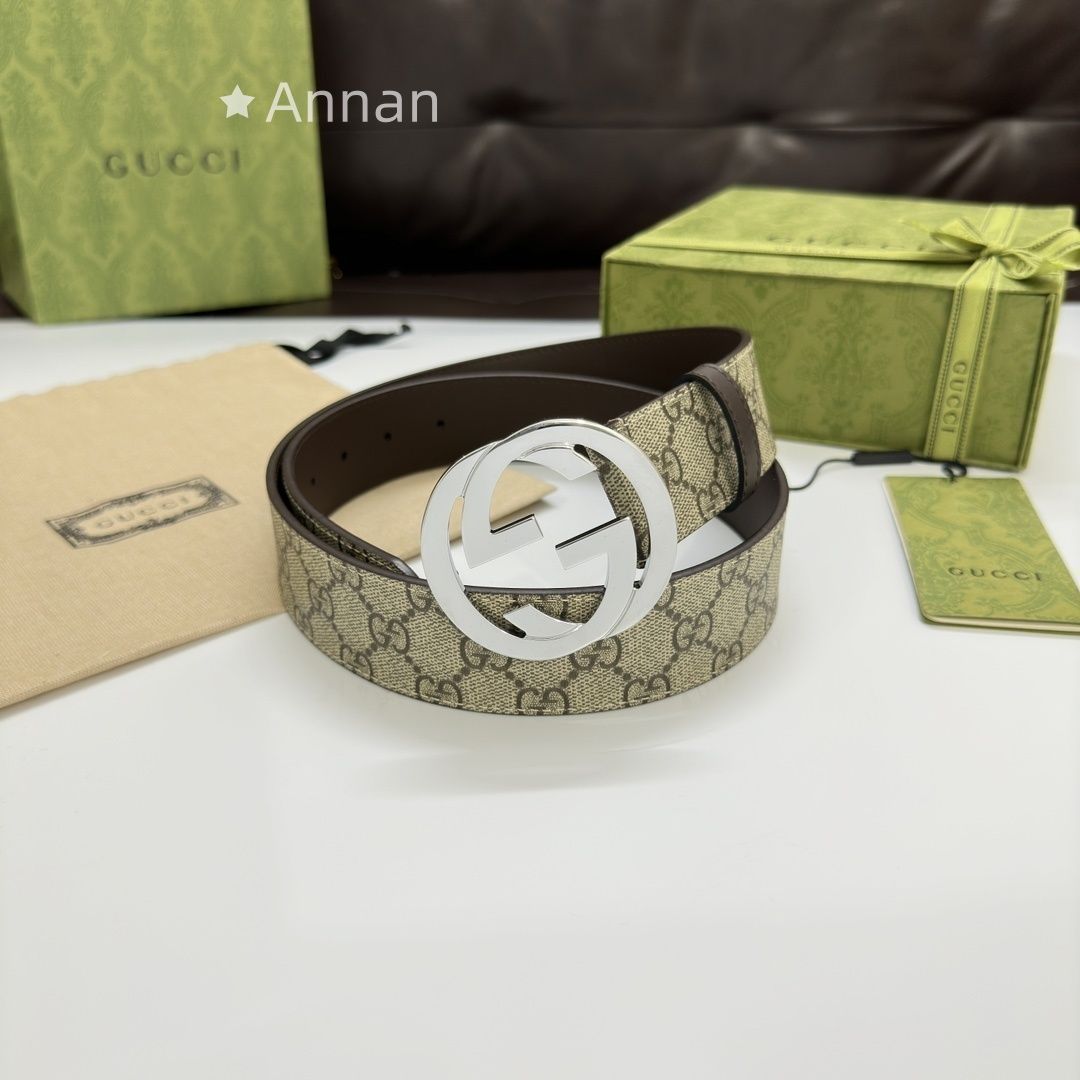 超美品 限定品 GUCCI グッチ GG ベルト メンズ 本革