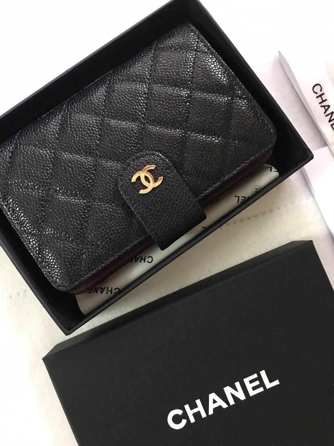 高級美品 状態良 CHANEL シャネル折り財布 小銭入れ