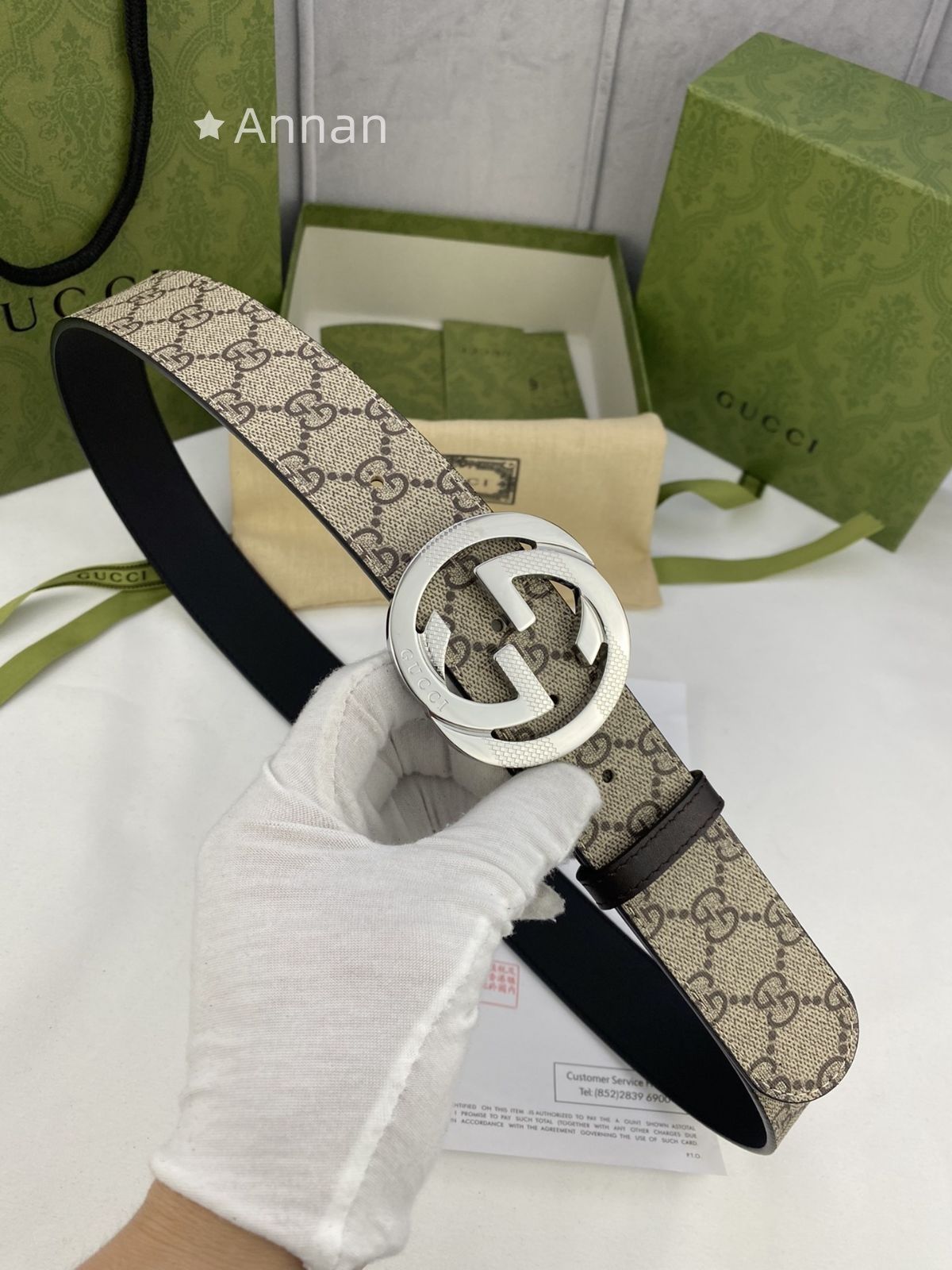 付属付 限定品★★GUCCI グッチ GG ベルト メンズ 本革