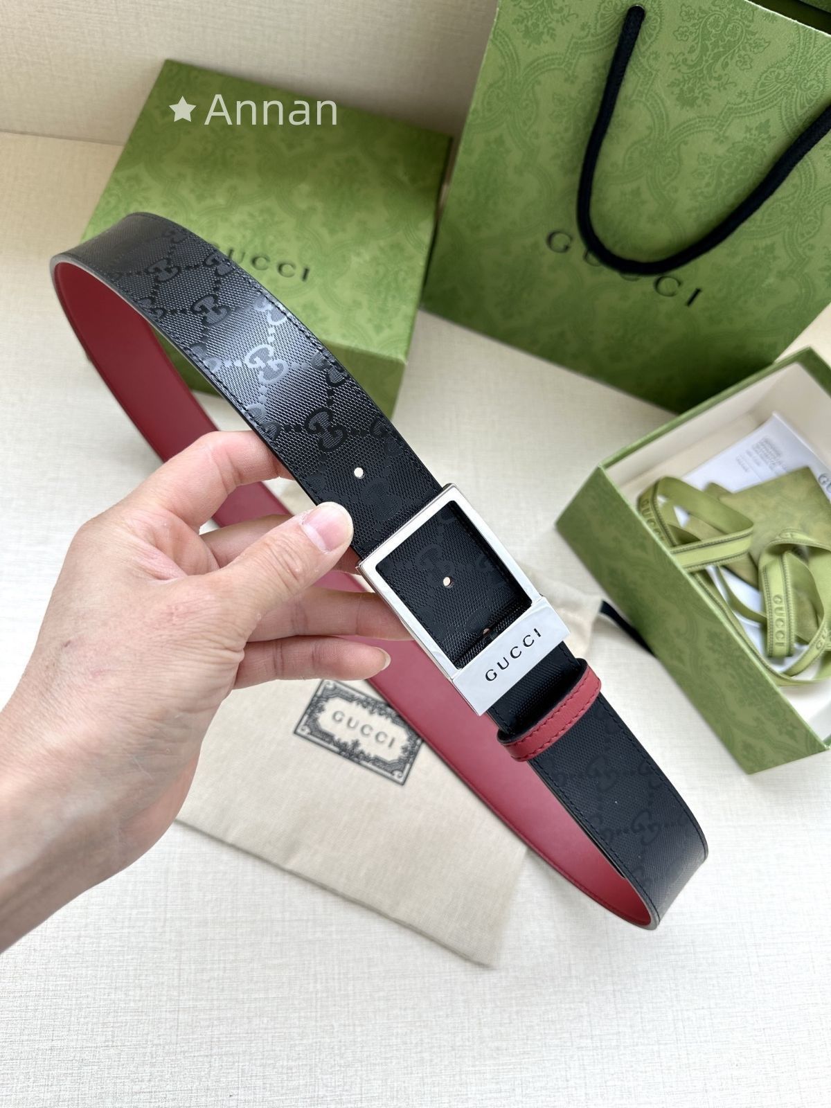 超美品 送料込☆ GUCCI グッチ GG ベルト メンズ 本革