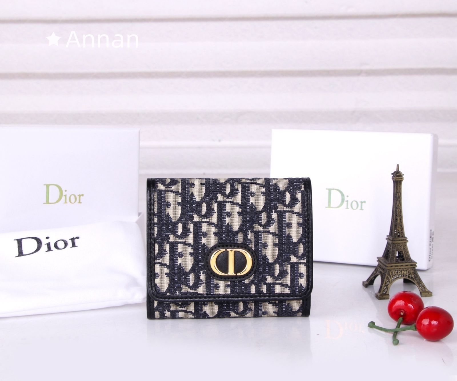 破格 可愛 Christian Dior クリスチャンディオール 折り財布 小銭入れ