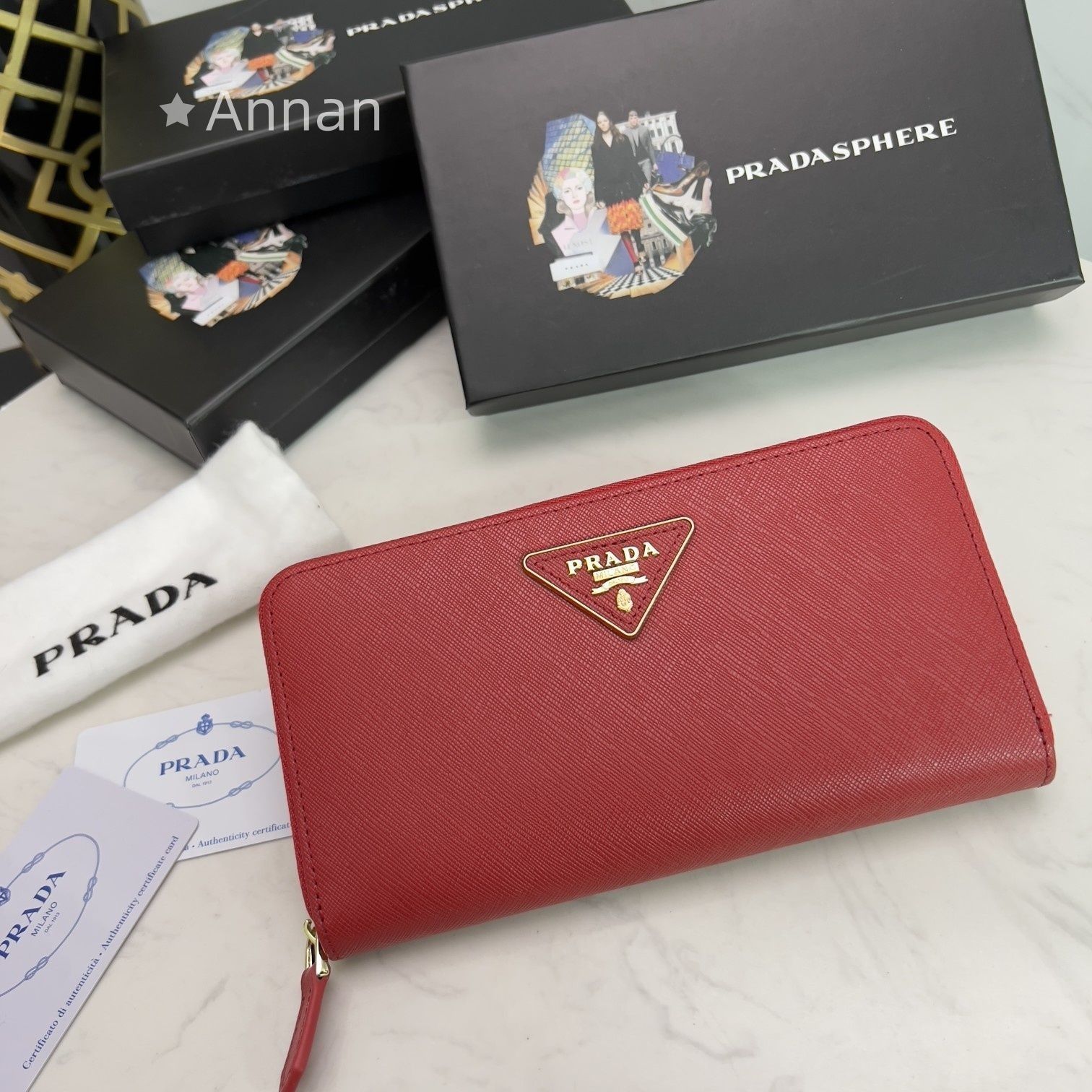超美品 限定品 PRADA プラダ 長財布 さいふ ウォレット 長財布 小銭入れ