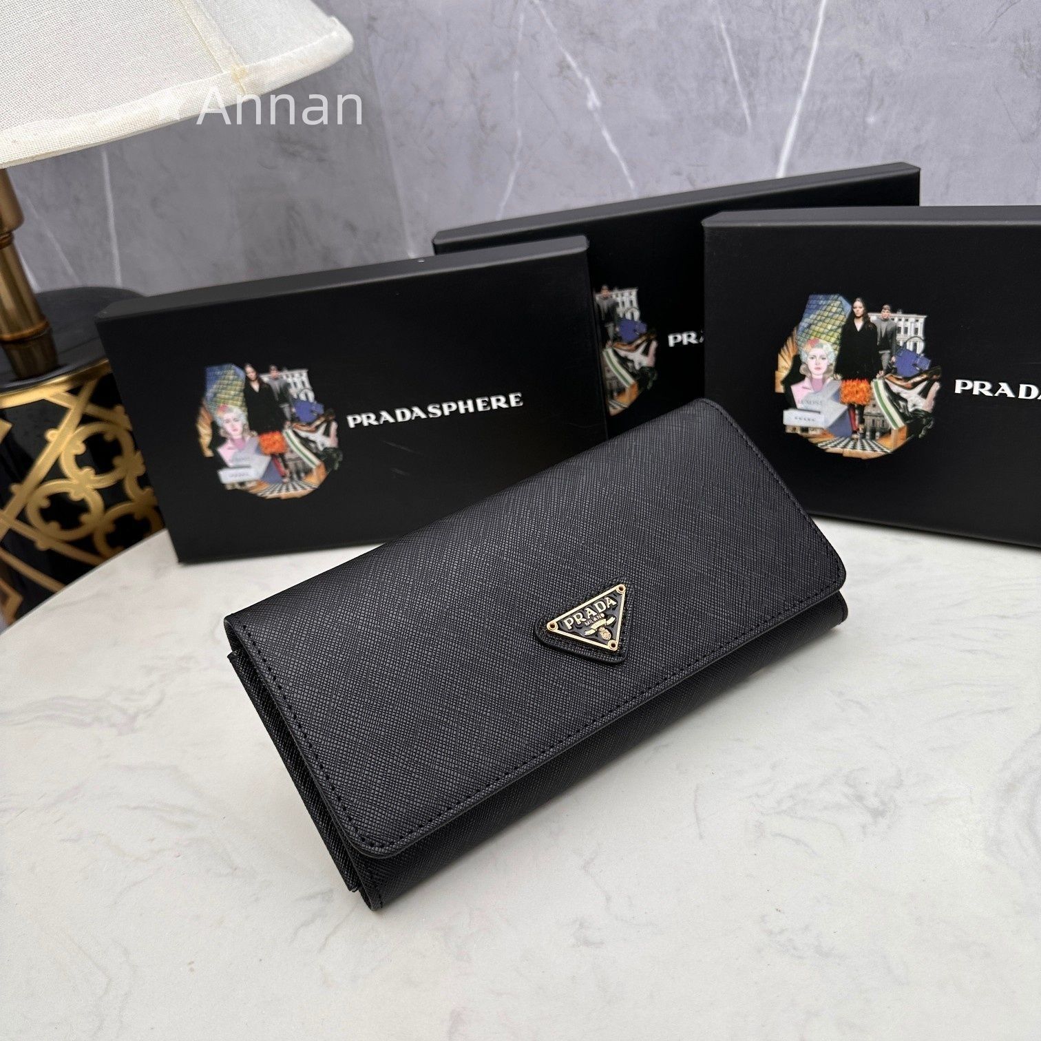 送料込☆ 極美品 PRADA プラダ 長財布 さいふ ウォレット 長財布 小銭 