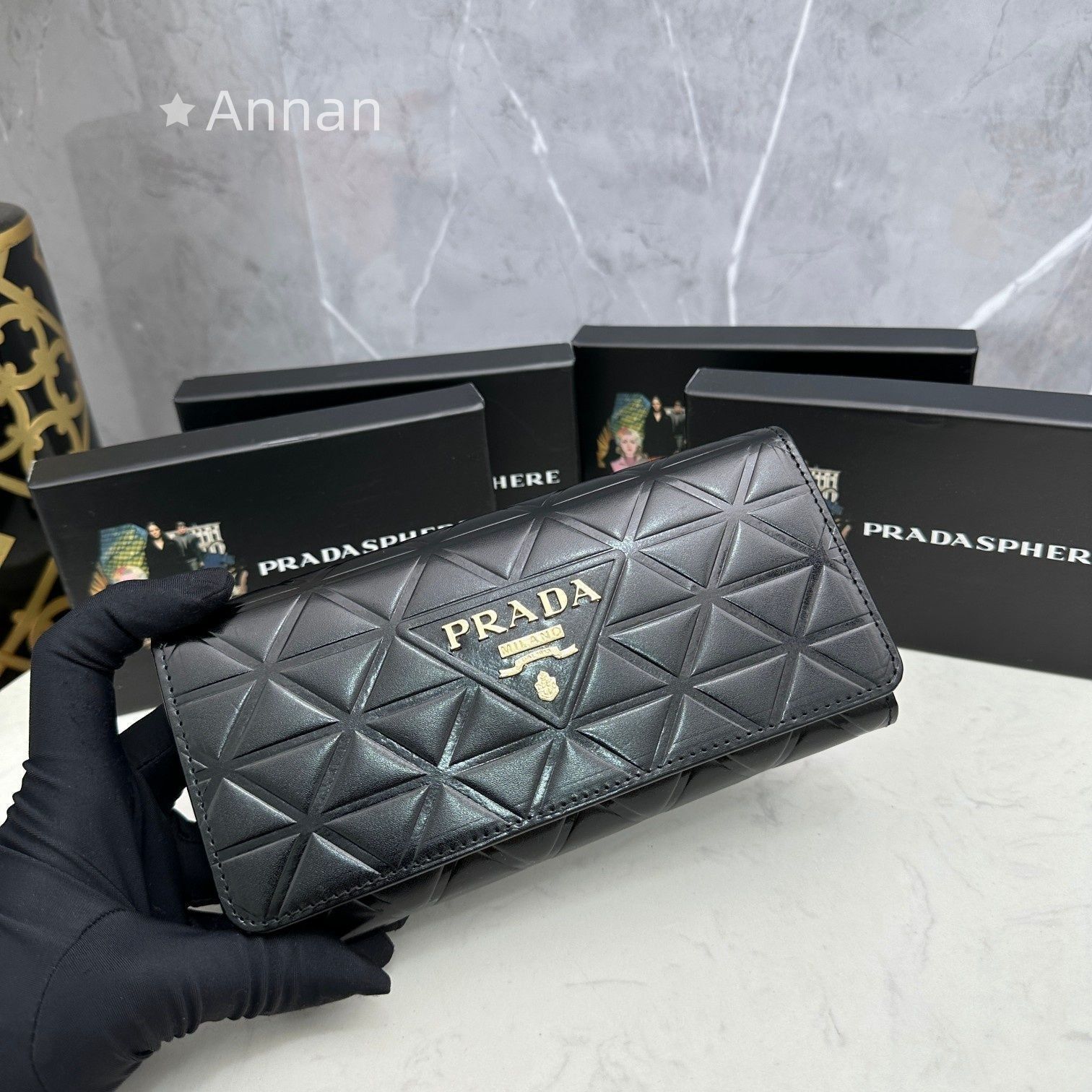 超美品 送料込☆ PRADA プラダ 長財布 さいふ ウォレット 長財布 小銭入れ