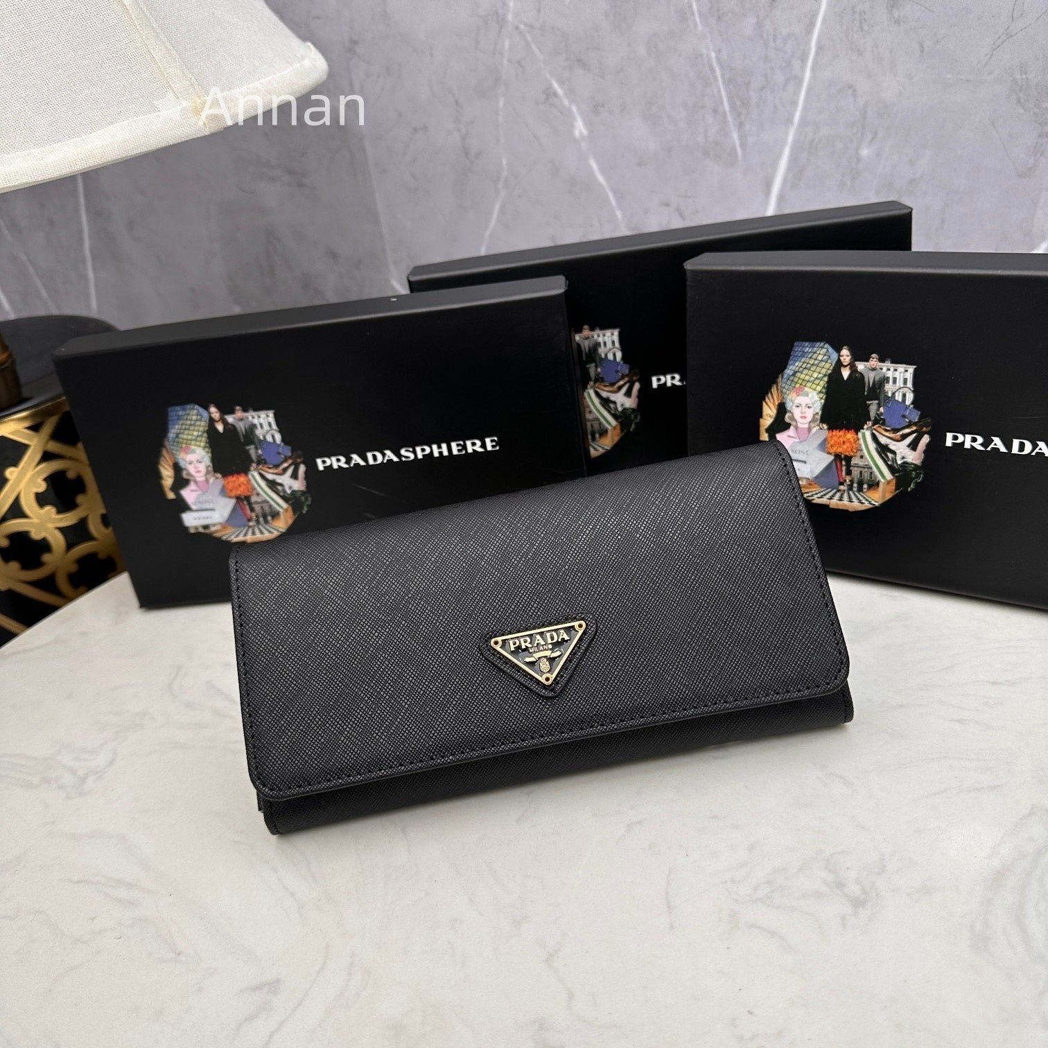 送料込☆ 極美品 PRADA プラダ 長財布 さいふ ウォレット 長財布 小銭