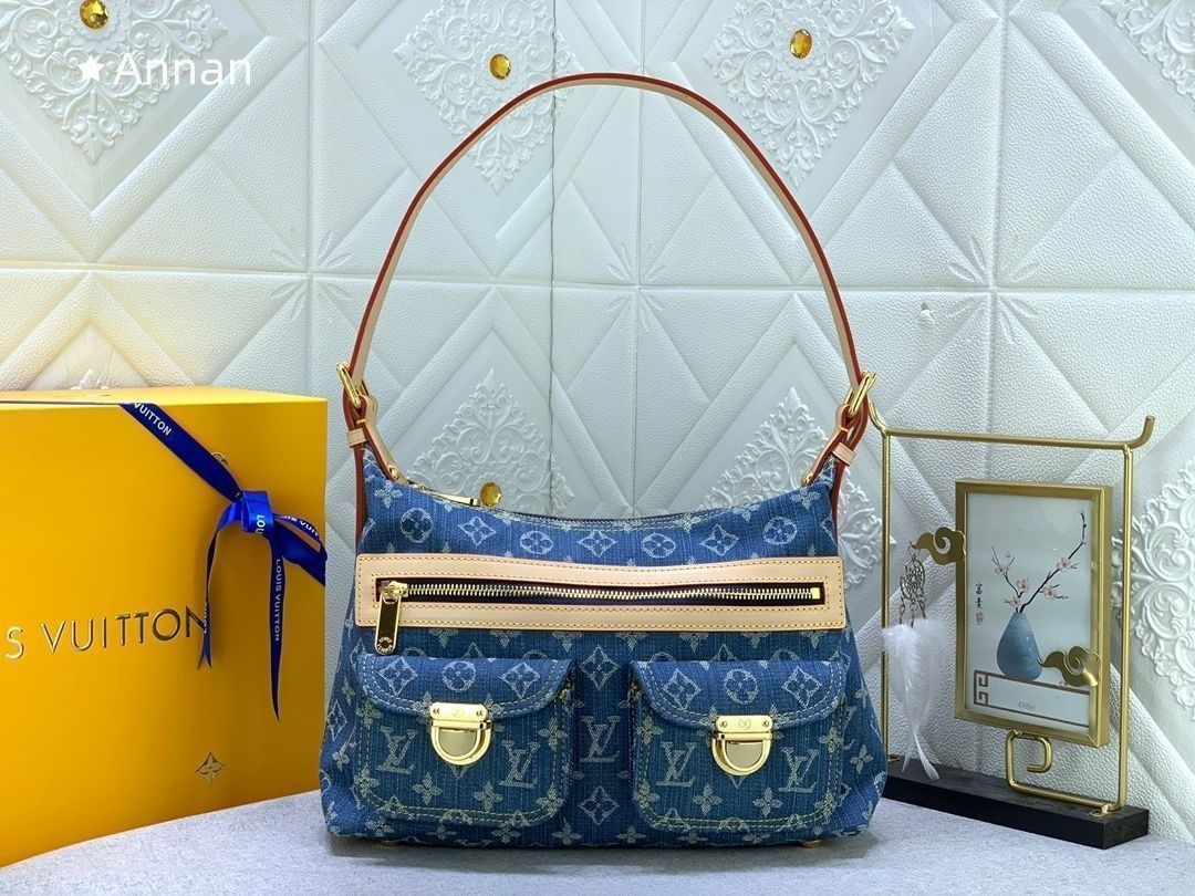 LOUIS VUITTON ルイヴィトン ショルダーバッグ LV バギーPM デニム モノグラム ワンショルダーバッグ 10,800円