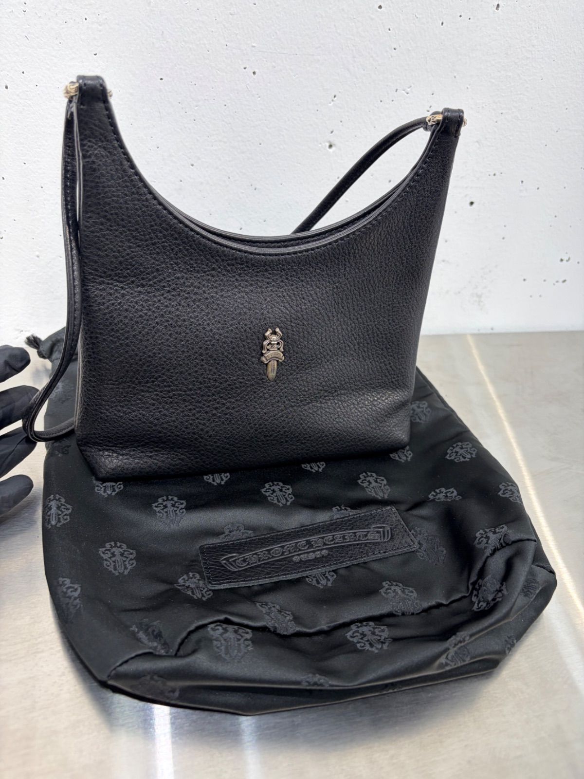 新品　CHROME HEARTS クロムハーツ　VIV LTHR DAGGER BAG　ヴィヴレザーダガーバッグ　ハンドバック　ショルダーバッグ