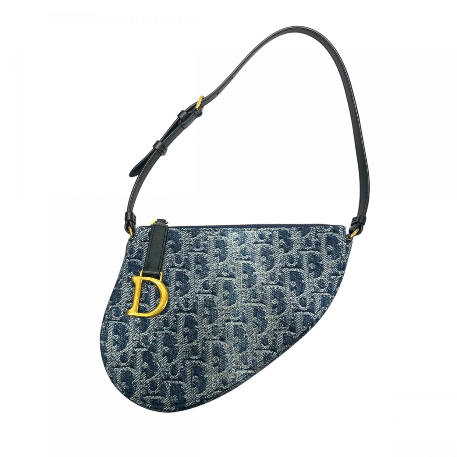 【中古】 Christian Dior クリスチャン・ディオール S5909CTZQ オブリーク サドルポーチ ロデオ ハンドバッグ デニム ブルー 26018193 SA 129,500円