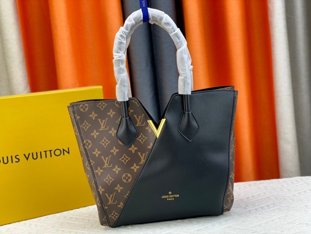 LOUIS VUITTON ルイヴィトン トートバッグ ハンドバッグ レディース モノグラム キモノMM ブラウン 茶 ブラック 黒 M40460