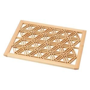 【新品・5営業日で発送】ヤマコー 涼美 涼を楽しむ食器 ひのき・組子敷台 七宝麻の葉 美作桧使用の敷台 yamaco28098