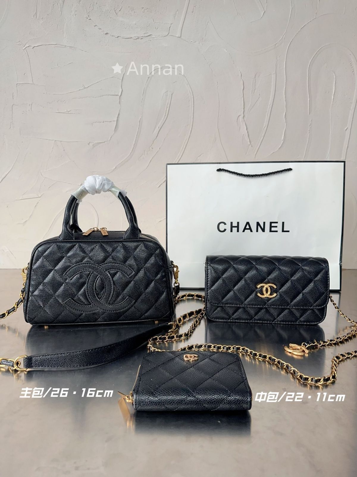 現行モデ CHANEL シャネル ショルダーバッグ ハンドバッグ 財布 3点セット