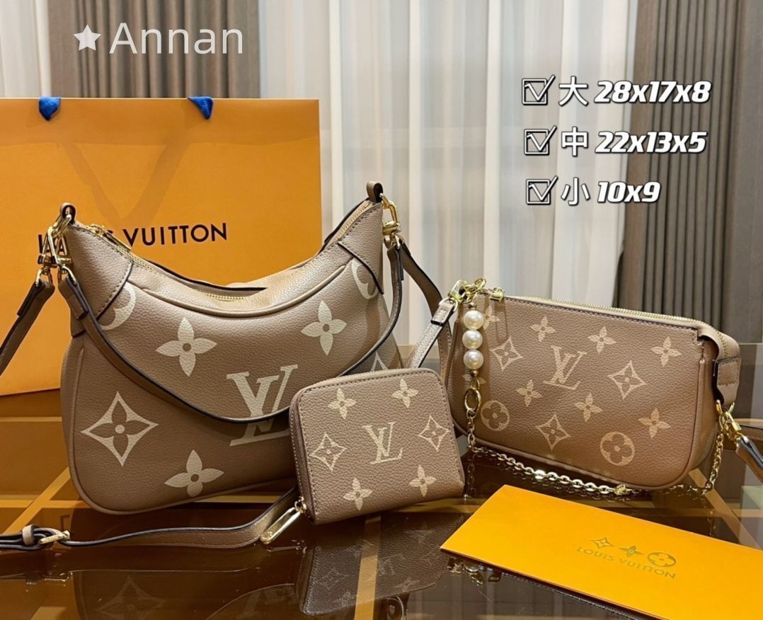美品★LOUIS VUITTON ルイヴィトン ショルダーバッグ ハンドバッグ 財布 3点セット