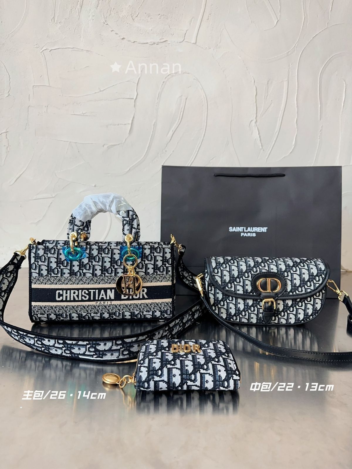 本日限定 Christian Dior クリスチャンディオール トートバッグ ショルダーバッグ 財布 3点セット