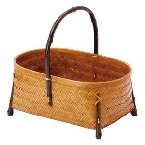 【新品・5営業日で発送】ヤマコー 涼美 涼を楽しむ食器 上竹細工・手付長角篭 天然素材の風合い 和のおもてなしアイテム yamaco22744