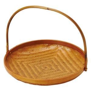 【新品・5営業日で発送】ヤマコー 涼美 涼を楽しむ食器 上竹細工・手付丸皿篭 天然素材の風合い 和のおもてなしアイテム yamaco22743