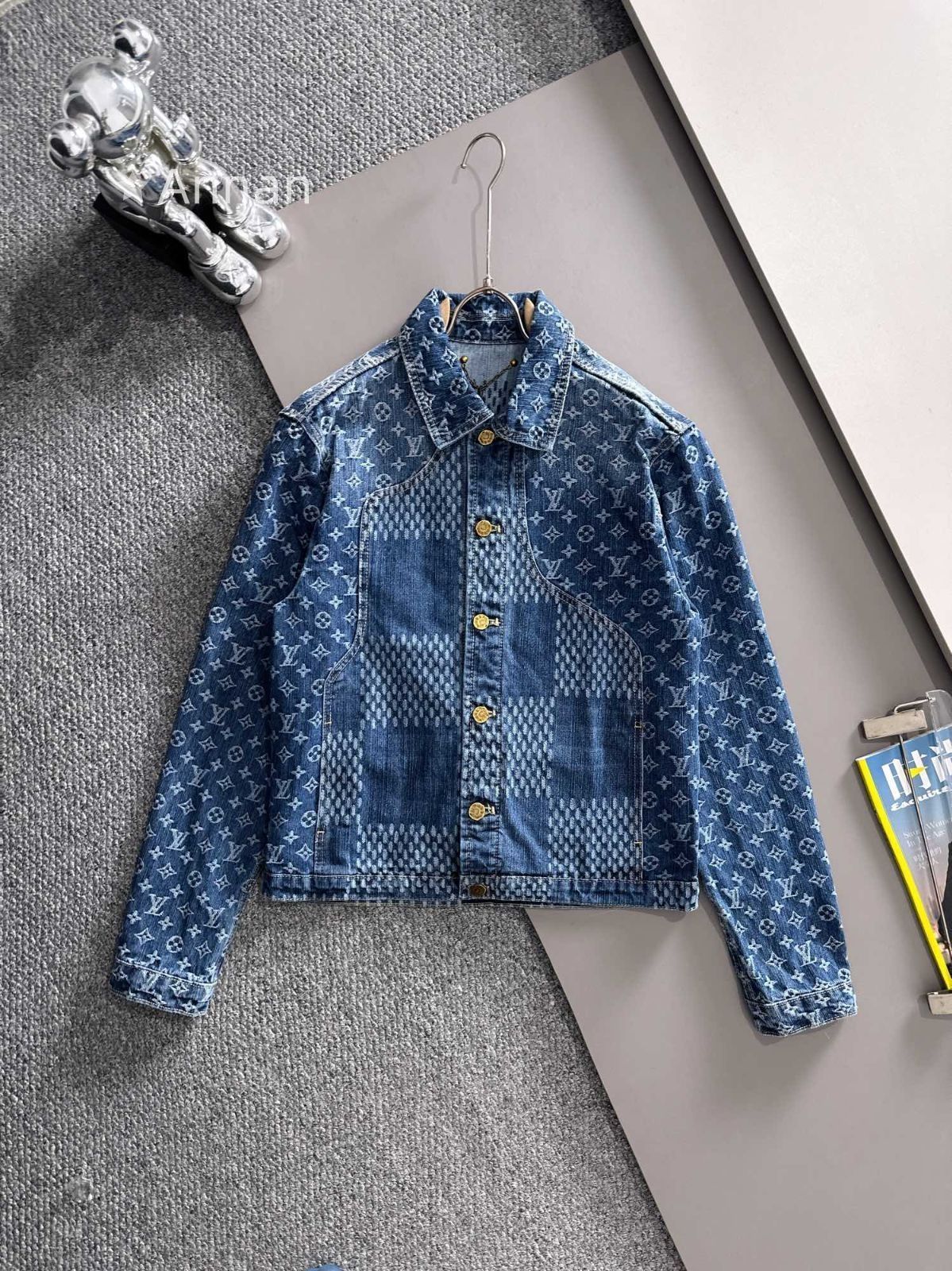 良品 LOUISVUITTON ルイヴィトン メンズ モノグラム デニムジャケット
