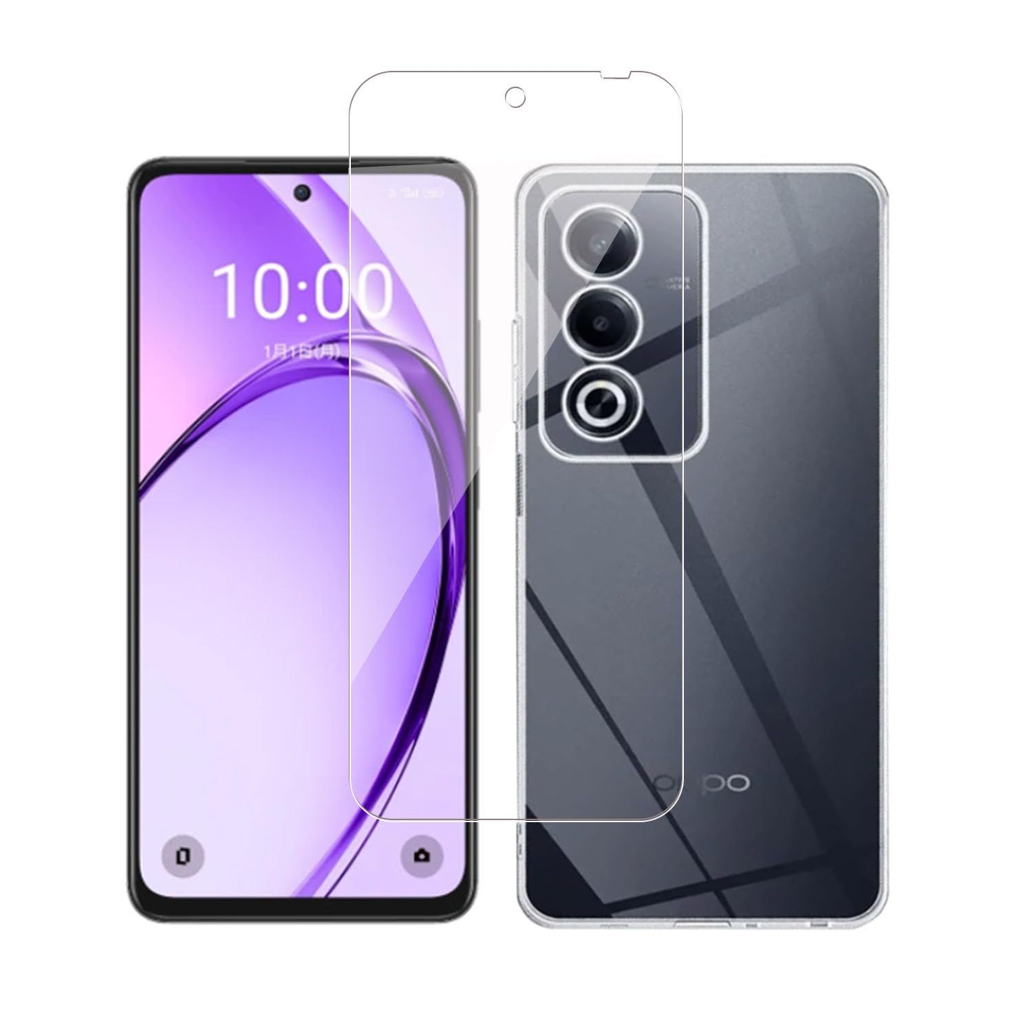 新品 対応 OPPO A3 5G 用の ケース + ガラスフィルム 日本旭硝子製