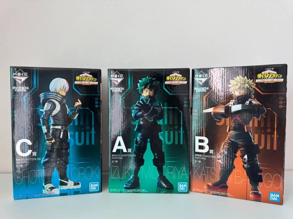僕のヒーローアカデミア WORLD HEROES MISSION フィギュア A/B/C セット