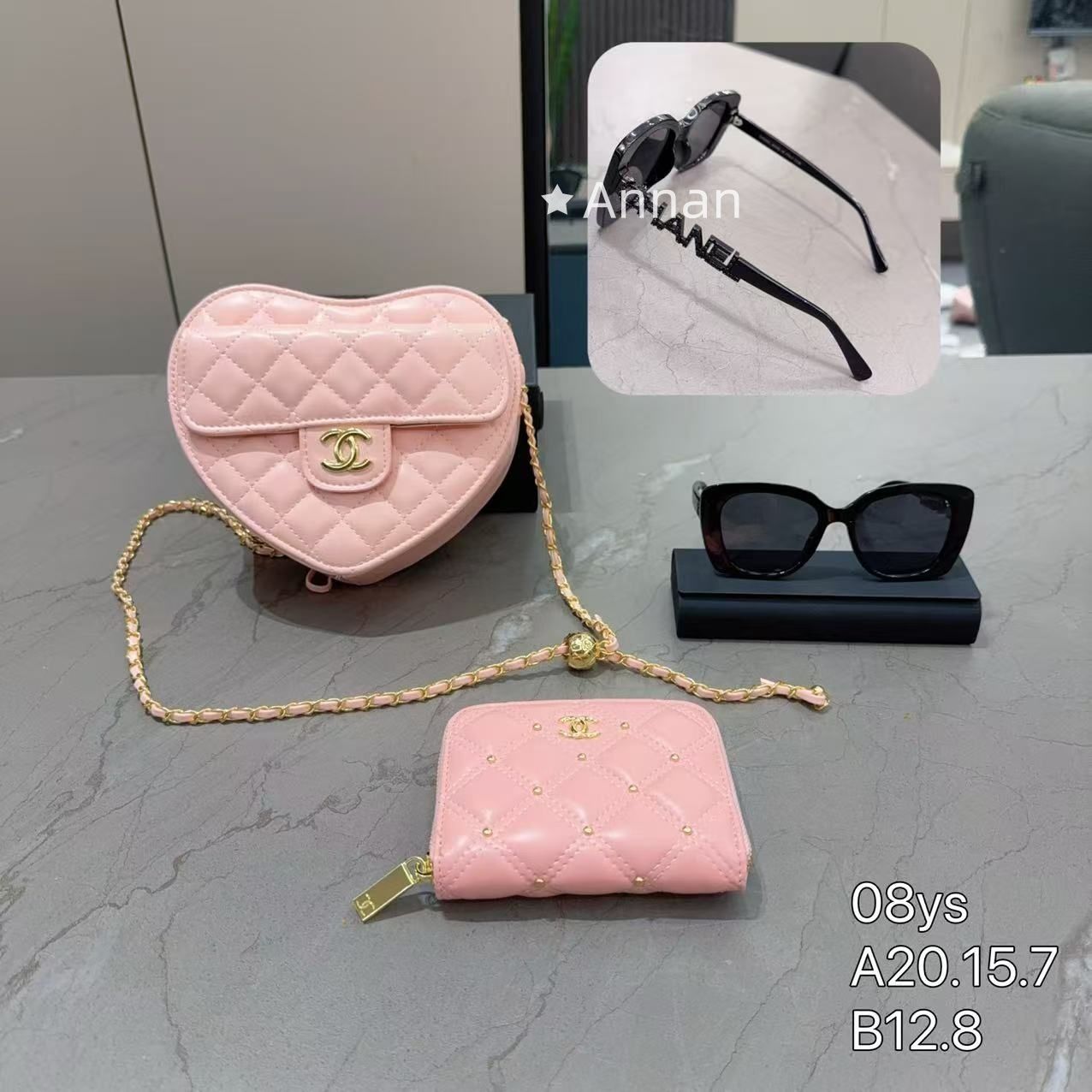 実用性 CHANEL シャネル ショルダーバッグ サングラス 財布 3点セットバッグ