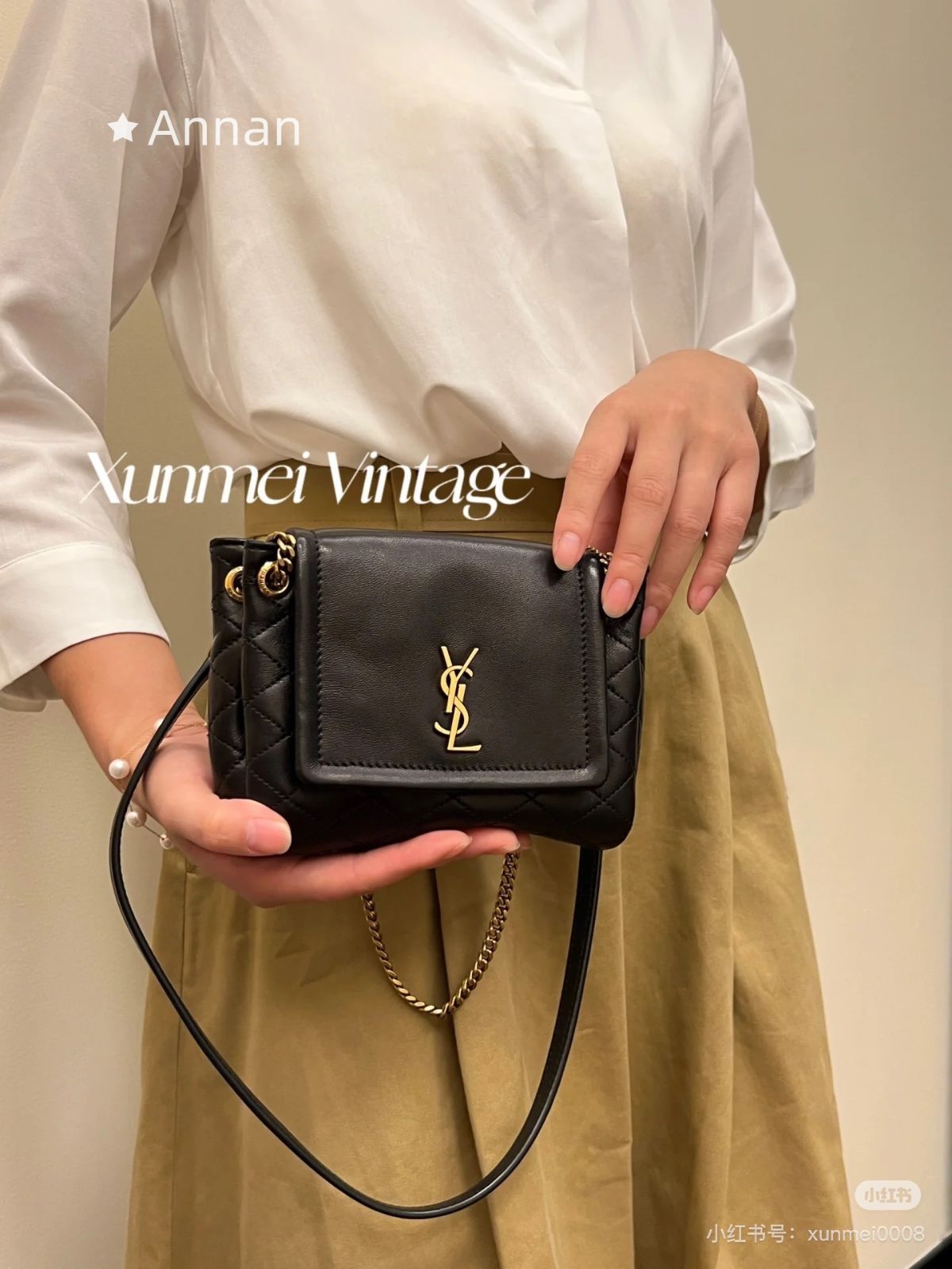 状態良 送料無料レディース レディース YSL Yves Saint Laurent イヴサンローラン ショルダーバッグ