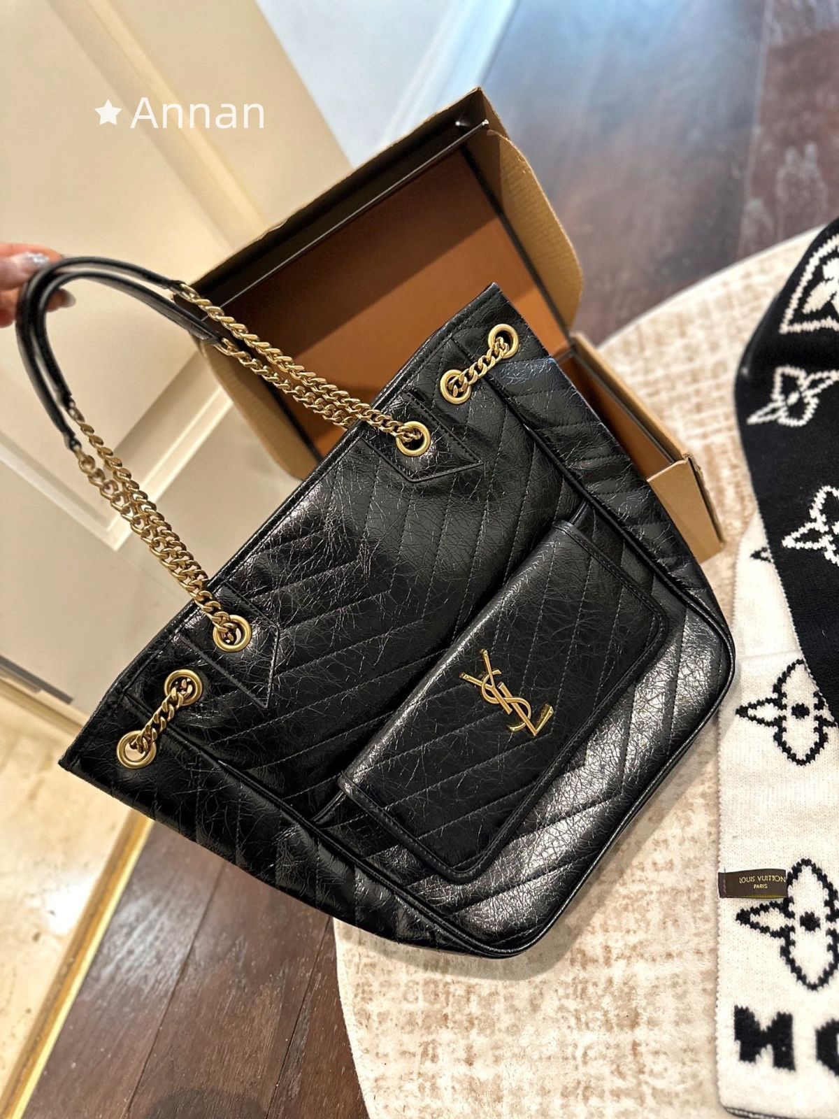 新品同様 人気 良品 レディース YSL Yves Saint Laurent イヴサンローラン トートバッグ